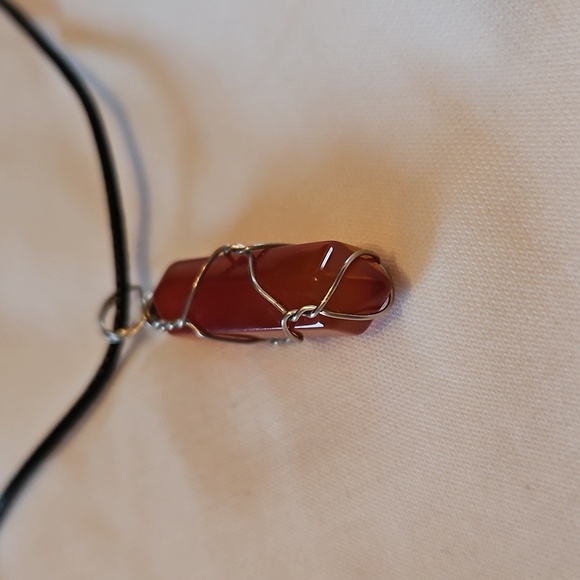 Red Crystal Pendant Necklace - Picture 5 of 6